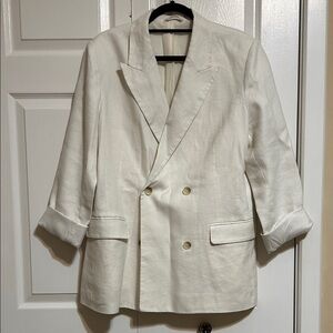 & Other Stories Cream Linen Blazer